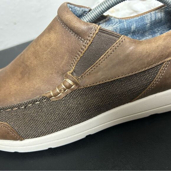 Tommy Bahama Brown and Tan Slip-On Loafers Size 11 main image 4